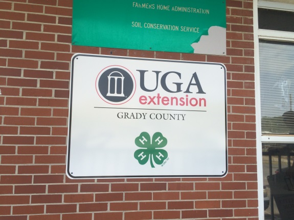 UGA Extension Grady County sign on the Extension office building
